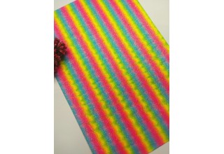 Кожзам с блестками "Радуга" 20*30 см, цена за лист